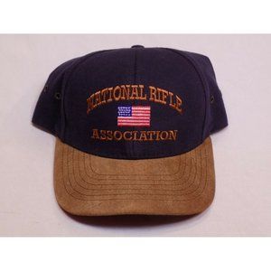 NRA National Rifle Association Authentic Gear Suede Brim Baseball Hat Flag Cap